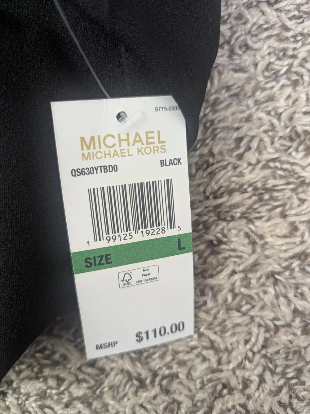 Michael Kors Black Boot-Leg Pants with Gold Buttons